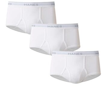 Hanes Men’s White Briefs 3 Pack, XXL-White