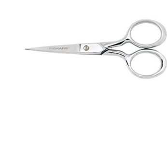 Fiskars 12-92977097J Forged Embroidery Scissors, 4 Inch, Gray