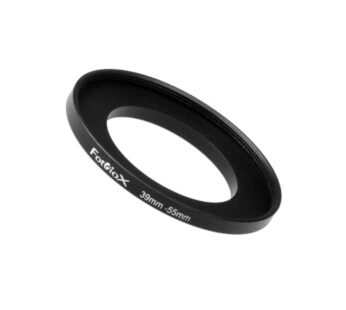 Fotodiox Metal Step Up Ring, Anodized Black Metal 39mm-55mm, 39-55 mm