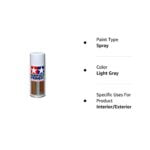 Tamiya TAM87042 87042 Surface Primer L Gray, 180ml Spray Can, Light Gray - Image 2