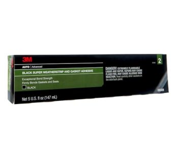 3M Black Super Weatherstrip and Gasket Adhesive, 08008, 5 fl oz, 1 Per Pack