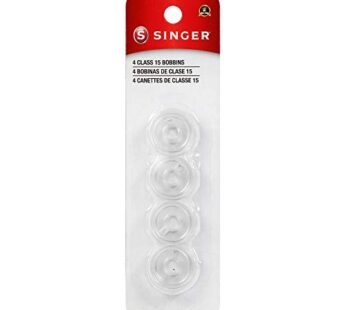 Singer Bobbins Class 15 Transparent, 4-Count