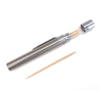 Bullseye Office – Portable Stainless Steel Toothpick Holder – Mobile Toothpick Case, Easy