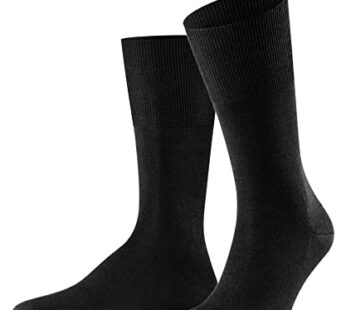 FALKE Men’s Airport Socks, Light, Merino Wool Cotton, Crew Length, Classic Formal Socks, T