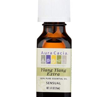 Aura Cacia 100% Pure Ylang Ylang III Essential Oil | GC/MS Tested for Purity | 15 ml (0.5