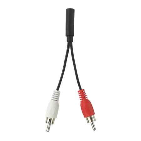 C&E 6 Inch 3.5mm Female to 2 RCA Male Stereo Audio Y Cable, Nickel Plated Adapter Compatib - Image 2