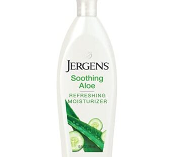 Jergens Soothing Aloe Refreshing Moisturizer, Aloe Vera, 10 oz, Illuminating Hydralucence