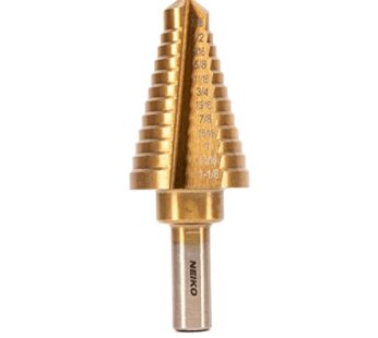 NEIKO 10189A Titanium Step Drill Bit, High-Speed Alloy Steel Bit, Hole Expander for Wood a