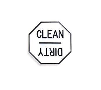 Fox Run – 5935 Fox Run Clean or Dirty Dishwasher Magnet, 2.5 x 2.5 x 0.25 inches, White