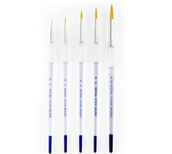 Royal & Langnickel – 5pc Soft Grip Gold taklon Paint Brush Set, Round | SG303