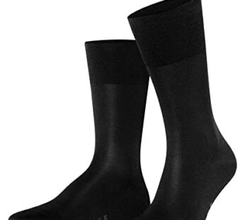 FALKE Men’s Tiago Socks, Breathable, Sustainable Fil D’?cosse Cotton, Crew Length, Classic