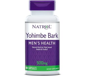 Natrol, Yohimbe Bark Capsules, Men’s Health Supplement, Sexual Health & Vitality, 500 mg,