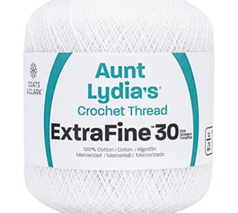 Coats Crochet 180.0201 Extra Fine Crochet Thread, 30, White