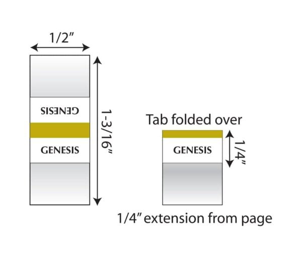 Tabbies Mini Gold-Edged Bible Indexing Tabs, Old & New Testament, 80 Tabs Including 64 Boo - Image 3