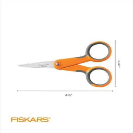 Fiskars SoftGrip Micro-Tip Scissors - Fabric Scissors for Sewing, Arts, and Crafts - 5" St - Image 3