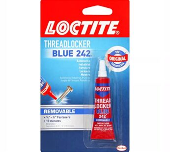 Loctite Threadlocker Blue 242 – Removable Thread Lock Glue for Nuts, Bolts, & Fasteners, M