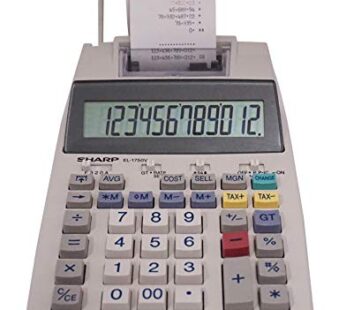 Sharp EL-1750V Two-Color Printing Calculator 2 Lines/Sec 3″ Black/Red