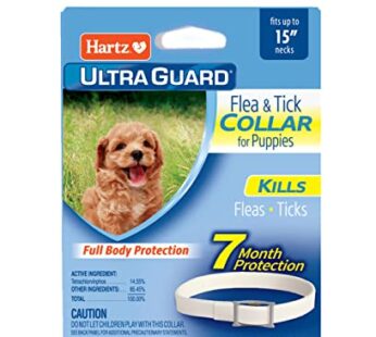 Hartz UltraGuard Flea & Tick Collar for Dogs and Puppies, 7 Month Flea and Tick Protection