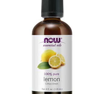 NOW Essential Oils, Lemon Oil, Cheerful Aromatherapy Scent, Cold Pressed, 100% Pure, Vegan