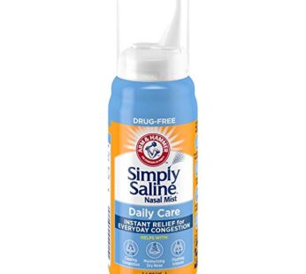 ARM & HAMMER Simply Saline Nasal Care Daily Mist 1.6oz ? Instant Relief for Every Day Cong