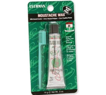 Clubman Moustache Wax Hang Pack – Black, 0.5 oz