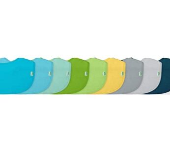 green sprouts Stay-dry Baby Bibs (10 pack) Waterproof protection, Adjustable hook-&-loop c