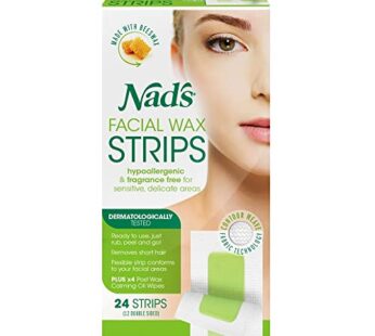 Nads Hair Removal Facial Strips 24 Count