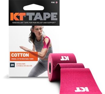 KT Tape, Original Cotton, Elastic Kinesiology Athletic Tape, 20 Count, 10? Precut Strips,