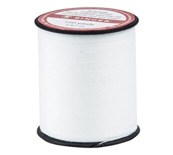 SINGER 150-yard All Purpose Polyester Thread, 1-Pack, White, Model:60100