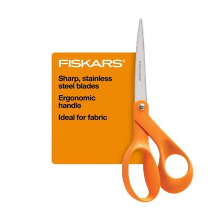 Fiskars Original Orange-Handled Scissors - Ergonomically Contoured - 8" Stainless Steel -