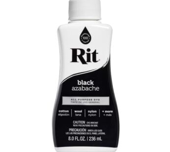 Rit Dye 88150 All Purpose Liquid Dye, Black, 8 Fl Oz (Pack of 1)