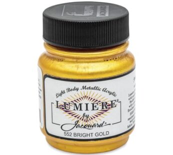 Jacquard Lumiere Metallic and Pearlescent Paint 2.25 Oz, 552 Bright Gold