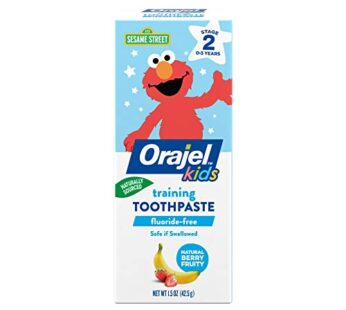 Orajel Kids Elmo Training Toothpaste Fluoride-Free; #1 Pediatrician Recommended Fluoride-F