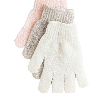 Urbana Exfoliating Gloves for Shower, Bath, and Cleansing ? Assorted Colors, 1 Pair