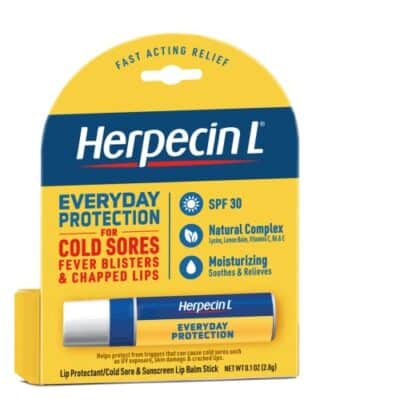 Herpecin L Lip Balm Stick 30 SPF 0.1 Ounce Tube Cold Sore Sun & Fever Blisters and Chapped - Image 4