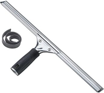 Unger Professional Steel Window and Glass Squeegee with Replacement Rubber, 16 Inch (Pack