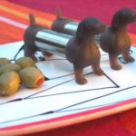 Kikkerland Dachshund Salt and Pepper Shakers, Brown/Silver - Image 2