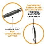 BIC Glide Retractable Ball Pens, Medium Point (1.0 mm), Black, Comfortable Rubber Grip For - Image 7