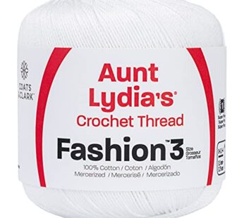 Red Heart Fashion Crochet Thread, White