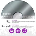 Maxell 634045 DVD-RW Blank Disc - Rewritable 4.7 Gb with Slim Jewel Case, 120min & Max Up - Image 4