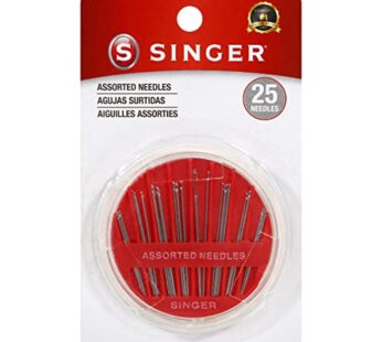 Singer 00276 Assorted Hand Needles in Compact, 25-Count,Assorted 25/Pkg