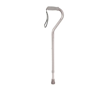 Drive Medical Foam Grip Offset Handle Silver Walking Cane, Silver