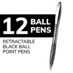 BIC Glide Retractable Ball Pens, Medium Point (1.0 mm), Black, Comfortable Rubber Grip For - Image 3