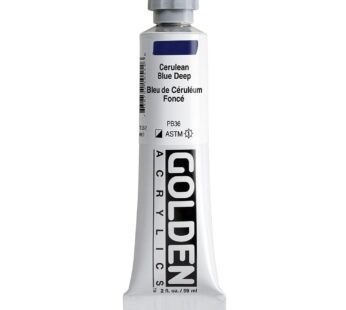 Golden Heavy Body Acrylic Paint, 2-Ounce, Cerulean Blue Deep