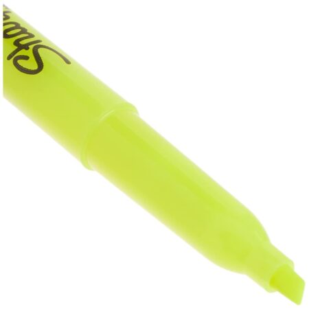 Sharpie Pocket Style Highlighters, Chisel Tip, Fluorescent Yellow, Box of 12 - Image 4