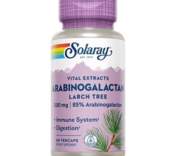 SOLARAY Arabinogalactan, Larch Tree Extract 300mg | Prebiotic Fiber for Healthy Gut & Immu