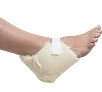Essential Medical Supply Sheepette Synthetic Sheepskin Soft Heel Protectors with Securing