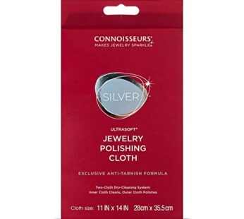 CONNOISSEURS Ultrasoft Silver Jewelry Polishing Cloth, Extra Large Size 11 x 14 Inches