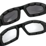 grinderPUNCH Motorcycle Riding Glasses - 2 Pair Smoke & Clear Biker Foam Pad - Image 3