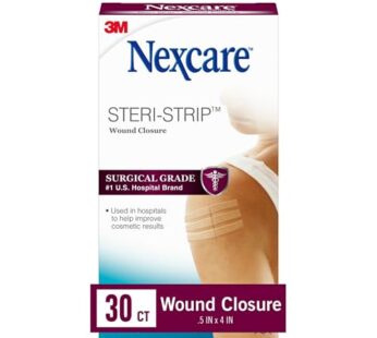 Nexcare Steri-Strip Wound Closure, Breathable Strips Hold Small Wounds Firmly Closed, Grea